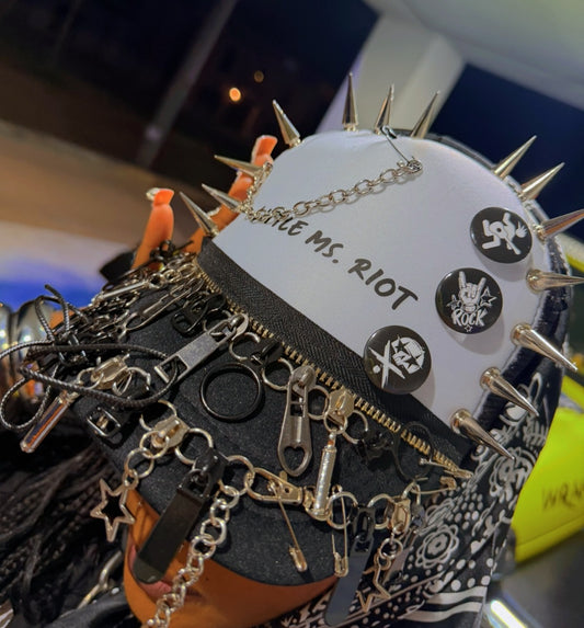 “LITTLE MS. RIOT” JUNK HAT| Punk Bold HAT